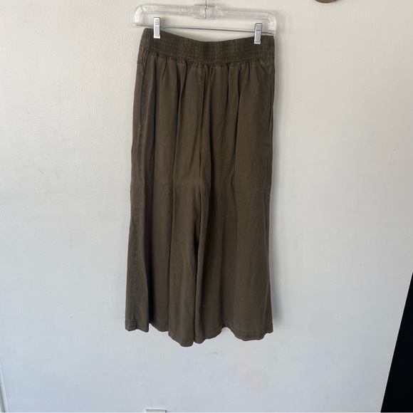 Anthropologie green high rise cropped wide leg pants size XS - Picture 7 of 9